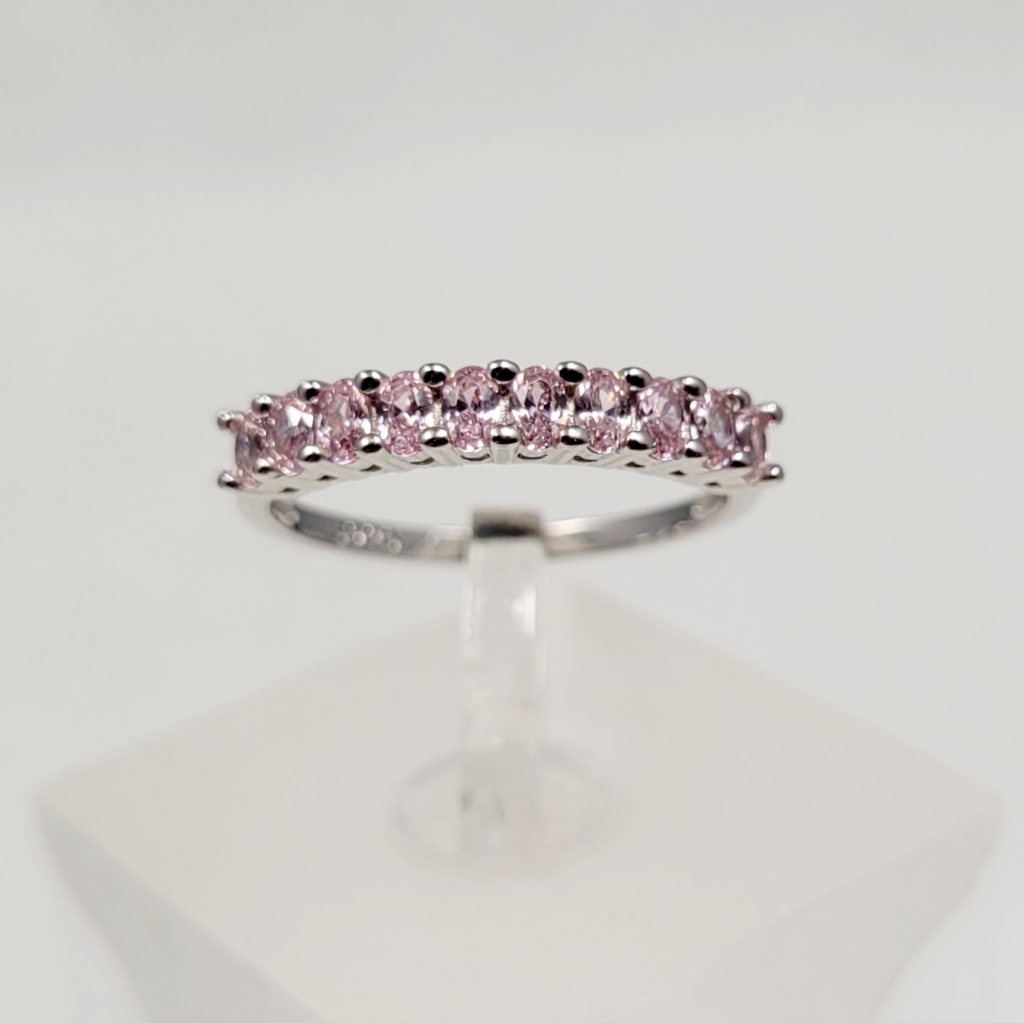 Sterling Silver Pink Stack Ring
